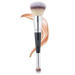 ENERGY big-n-small 2-in-1 Foundation Brush, Concealer Brush, Makeup Brush for Liquid, Cream, Powder Makeup (Gift for Her, Gift for Woman)