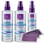 Alcohol-Free Lens Cleaner Formula | Value Pack Includes (2) 8-Ounce and (1) 2-Ounce Bottles of Glasses Cleaner Spray and (3) Microfiber Cleaning Cloths | Streak-Free Unscented Eyeglass Screen Cleaner