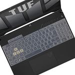 RAYA Silicone Keyboard Cover for ASUS TUF 2022 A15 / A17 / F15 / F17 Gaming Laptops & ASUS TUF 2023 A15 / A16 / A17 / F15 / F17 & ASUS TUF 2024 A15 Gaming Laptops (Clear Silicone)