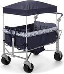 Safety 1st Summit 4 Seater Wagon Stroller, Quad Wagon Stroller with Canopy, Stroller Wagon for Kids, Foldable Kids Wagon Stroller, Navy Ink