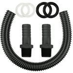 SZCXDKJ Water Butt Connector Link Kit, Butt Connector Pipe Link Kit Rain Barrel Linking Kit Two Tank Fittings male thread (One Tube)