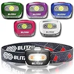 BLITZU Headlamps for Adults, Camping Accessories Clearance, Camping Gear Equipment, Head Lamp to Wear, Head Flashlight, Camping Essentials for Family, Camper, Kids, Adults, Headband Light, Black