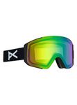 Anon Women's Asian Fit Sync Goggle with Bonus Lens, Black Frame Sonar Green Lens