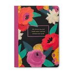 Composition Notebook by Compendium: She Chooses Joy, and Bright Colors, and This Moment Most of All. — Lay-Flat Binding, 80 Lined Pages