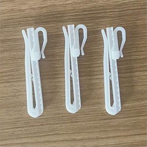 Ailejia 30 Pcs Plastic Adjustable Pinch Pleat Hook Ratchet System Depth Pinch Shower Curtain Hooks Plastic Tape Hook Curtain Hooks for Door Curtain and Shower Curtain (70mm.30pcs)