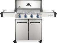 Napoleon Prestige 500 BBQ Grill, Stainless Steel, Propane Gas - P500PSS-3 Premium Barbecue Gas Cart For Grilling Masters - Rotisserie Included