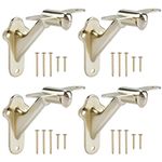 RealPlus Handrail Stair Bracket, 3" Staircase Hand Rail Brackets for Stairways Railing with Screws (Gold, Pack of 4)