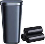 OATSBASF Car Trash Can Car Garbage Can Car Mini Rubbish Bin with Lid Car Bin Drink Holder Rubbish Bin with 45 Additional Car Rubbish Bags, Suitable for Cars, Bedrooms, Offices, Kitchens (Gray)