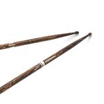 ProMark Drum Sticks - Rebound 7A - FireGrain For Playing Harder, Longer - No Excess Vibration - Lacquer Finish, Acorn Tip, Hickory Wood - 1 Pair