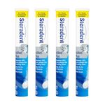 4 Pack Active Plus Denture Cleaning Tablets - 120 Tablets, False Teeth Cleaner, Retainer, Denture & Mouth Guard Sterilising Tablets, Multipack Bundle for Fresh Hygiene and Stain Removal