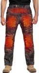 DEWBU Heated Pants for Men with 12V Battery Pack, Black Camo, 3XL | Fast Heating, 5 Heating Zones, Fleece Lined, Water Resistant, Machine Wash, Winter Hunting, Outdoor Work, Motorcycle Trouser