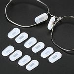 18 Pairs Eyeglass Nose Pad Covers, Anti Slip Eyeglasses Nose Pad Silicone Nose Pad Replacement for Screw-in Glasses Sunglasses Ultra Soft with Glasses Clean Cloth (Small, White)