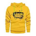 TeeWink Latest & Stylish Linkin Park Design Unisex Printed Hooded Hoodies | Pullover Sweatshirts for Men & Women Yellow