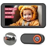 LUCKVIEW Car Camera for Baby, 5.2” 1080P Screen Baby Car Camera with Full-Color Night Vision, 360°Rotating Adjustable Car Baby Camera, Full Crystal Clear View for Back Seat Rear Facing (BM2)