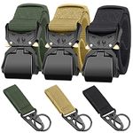 Ginwee 3-Pack Tactical Belt,Military Style Belt, Riggers Belts for Men, Heavy-Duty Quick-Release Aluminum alloy Buckle with extra MOLLE Hook