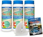 LeisureQuip Pool & Spa Total Alkalinity Increaser 2 lb for Hot Tub Balance 3 Pack with ScumBoat and Hot Tub Care Ebook