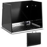 TANGZON Folding Workbench, Galvanized Metal Welding Table with Perforated Panel, 8 Tool Slots & 1.5CM Fixture Holes, Portable Lightweight Work Table for Workshop and DIY Tasks