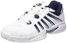 K-Swiss Performance Men's Receiver V Tennis Shoe, White/Peacoat/Silver, 10 UK