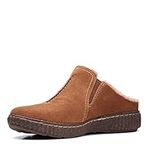 Clarks Womens Collection Mule, Dark Tan S, 5 US