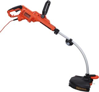 BLACK+DECKER Electric Grass Trimmer 900W, 35cm – Wheel Edge Guide, Adjustable Handle