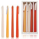 Orange Taper Candles Long Candleticks 10inches Scented Candle - Dinner Candle Set of 4 Smokeless Tapered Candle Sticks for Wedding Party Home Christmas Décor