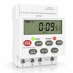BlackT Electrotech BT41D5 Digital Timer Switch 30A, 230V | Programmable Timer with 24 ON/Off Programs, Cyclic & Manual Start/Stop Delay | for Geyser, Water Pump, Lights, and Motors