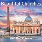 2025 Beautiful Churches Monthly Wall Calendar | 12" x 24" | Thick Sturdy Paper | Travel Calendar 2025