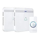 AVANTEK Wireless Doorbell, D-3W Waterproof Door Chime Kit Operating at over 1300 Feet with 2 Plug-In Receivers, 52 Melodies, CD Quality Sound and LED Flash