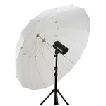 Fotodiox Pro 16-Rib, 51" Shoot-Through Neutral White Diffusion Parabolic Umbrella