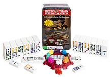 Family Traditions Mexican Train Dominoes Tin, Crystalline Dominoes