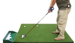 P4G 3' x 5' P4G Commercial Golf Mat,Durable and Stable Golf Course Hitting Mat, with PE Turf and TPR Base, Foldable Golf mats Pack with Carton Box