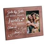 FINGERINSPIRE 15X10cm Friend Gifts Photo Picture Frame Long Distance Relationships and Bestie Gifts - Side by Side or Miles Apart Friends are Always Close at Heart