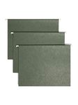 Smead Flex-i-Vision Hanging File Folders, Letter Size, 1/5 Cut Tab, Green, 25 per Box (64055)