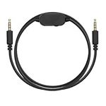 kwmobile Headphone Cable for Logitech G633 / G933-100cm Replacement Cord with Microphone + Volume Control - Black