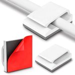 PEKET Adhesive LED Strip Light Holders Clips,Strip Light Mounting Bracket,Cable Clamp Buckles, for 8mm,10mm,12mm Wire Arranger， Vehicle,Office,Home and Camp，100-Pack