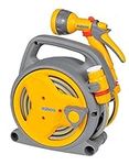 HOZELOCK - Mini Reel "Pico Reel" 10m : Ideal for Patios, Balconies and Small Gardens, Compact Streamlined Reel, Effortless Rewinding, Supplied with 1 Multi Spray Gun: Ready to Use [2425 0000]