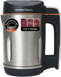 Hamilton Beach 3-in-1 Soup Maker – Blender, Cooker, Stainless Steel