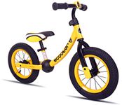 KOOKIDO Balance Bike with Air Tires, Kids Bike Without Pedal, 12 inch Bike for Kids Ages 3+ (Classic 12" - Champion Yellow)