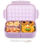 MISS BIG® Bento Box,Lunch Box for Kids,Ideal Leakproof Bento Lunch Box Kids,Mom’s Choice Lunch Box,No BPAs and No Chemical Dyes,Microwave and Dishwasher Safe Lunch Containers(1150ml Purple)