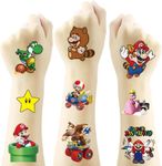 40Sheets Mario Temporary Tattoos fo