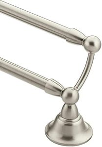 Moen DN6822BN Sage Collection 24-Inch Double Towel Bar, Spot Resist Brushed Nickel