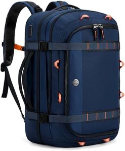 Tolaccea Sac a Dos Voyage Cabine Avion Extensible 45L-50L, Sac à Dos Voyage Imperméable Grand Compatible TSA Antivol, Sac a Dos Ordinateur 17,3“, Sac Cabine Avion pour Homme Femme Voyage, Bleu Marine