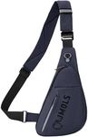 Cajmols Sling Bag Chest Shoulder Backpack Fanny Pack Crossbody Bags for Men,Women Travel Hiking Daypack (J-Navy Blue)