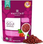 Navitas Organics Goji Berries, 16 oz. Bag — Organic, Non-GMO, Sun-Dried, Sulfite-Free