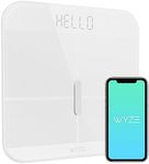 WYZE Smart Scale X for Body Weight, Digital Bathroom Scale for BMI, Body Fat, Water and Muscle, Heart Rate Monitor, Body Composition Analyzer for People, Baby, Pet, 400 lb, White