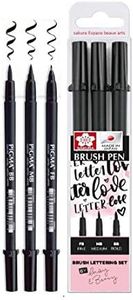 Sakura Pigma Brush Pen Negro Set 3 Pincel .FB. MB. BB .Brush pen. Made in Japan