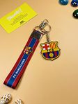 SINCE 7 STORE Fc Barcelona Combo Premium Double Sided Printed Keychain | Satin Fabric, Multi-Coloured