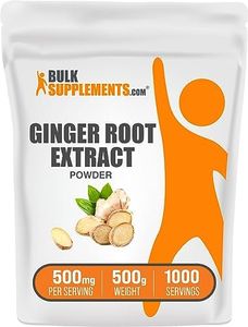 BulkSupplements.com Ginger Root Extract Powder - Herbal Extract, Ginger Supplements Powder - 500mg of Ginger Extract per Serving, Gluten Free & Pure Ginger Powder (500 Grams - 1.1 lbs)