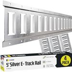 E Track Tie Down Rail Kit 5' (4 Pack) for Garages, Vans, Trailers, Motorcycle Tie Downs, ATV Mountings - ETrack Bar Rails – Galvanized Steel - Secure Cargo & Heavy Loads Up to 2,000 lbs