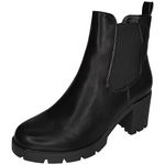 LoudLook Ladies Ankle Boots Womens High Heels Chelsea Warm Lined Cleated Zip Shoes Size Black 4